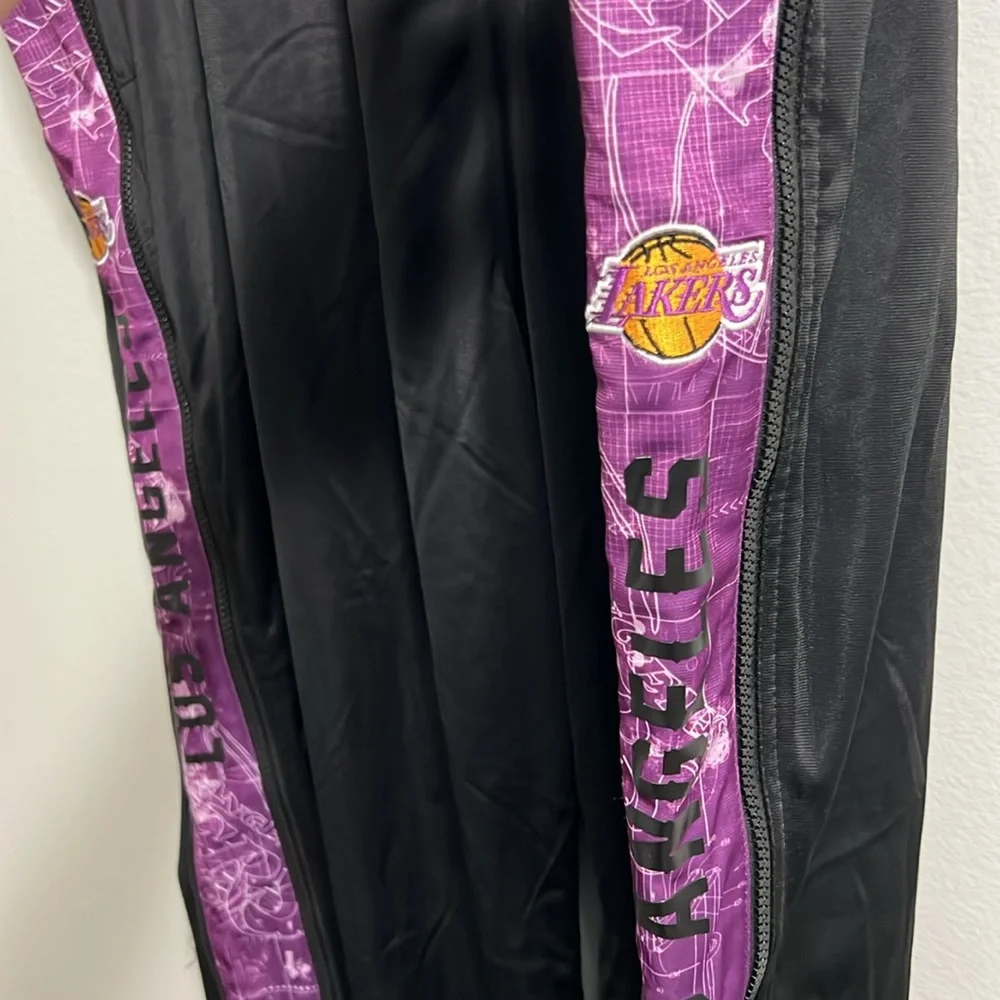 Los Angeles Lakers Zipway Big & Tall Blueprint Panel Pants - Black/Purple NWT